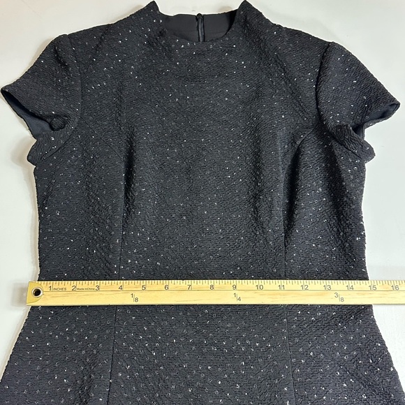 Vintage 90s David Warren New York Elegant Dress Raised Studded Details Size 8 - Picture 11 of 12